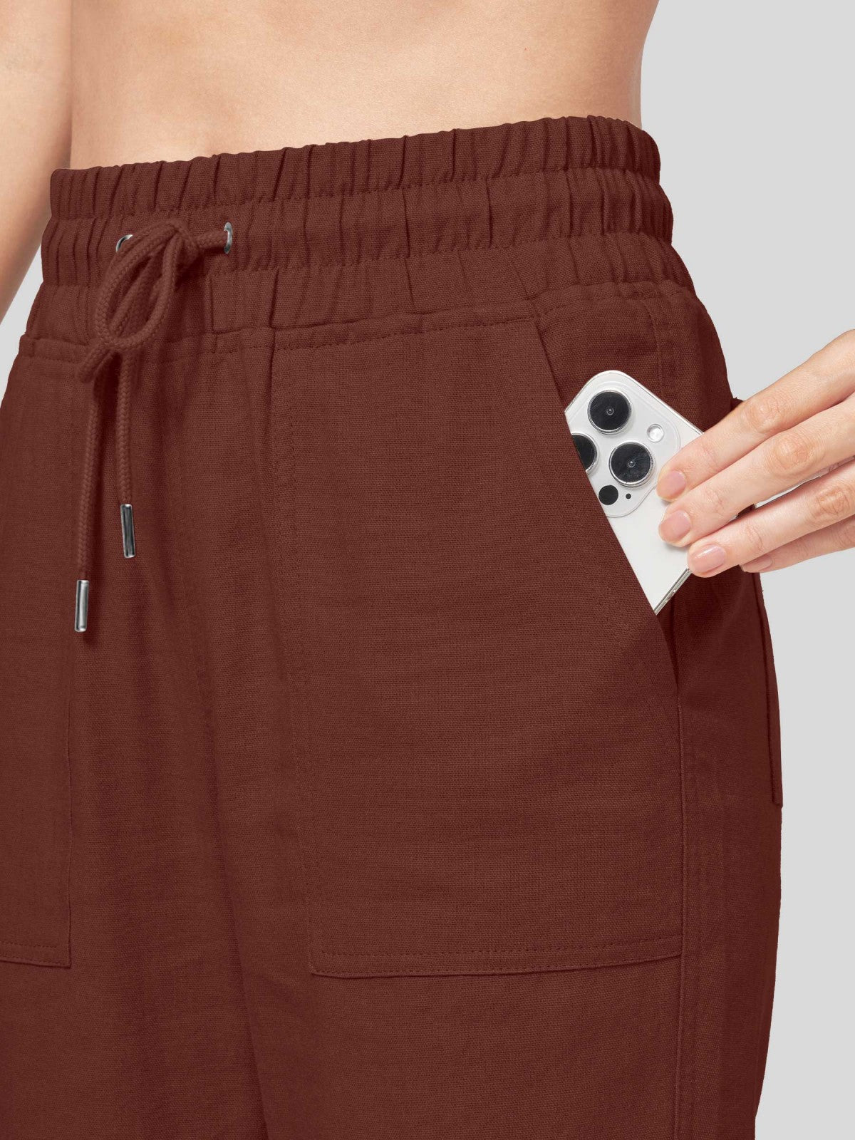 Women's Cotton Linen Easy Wide-Leg Pants - Image 75