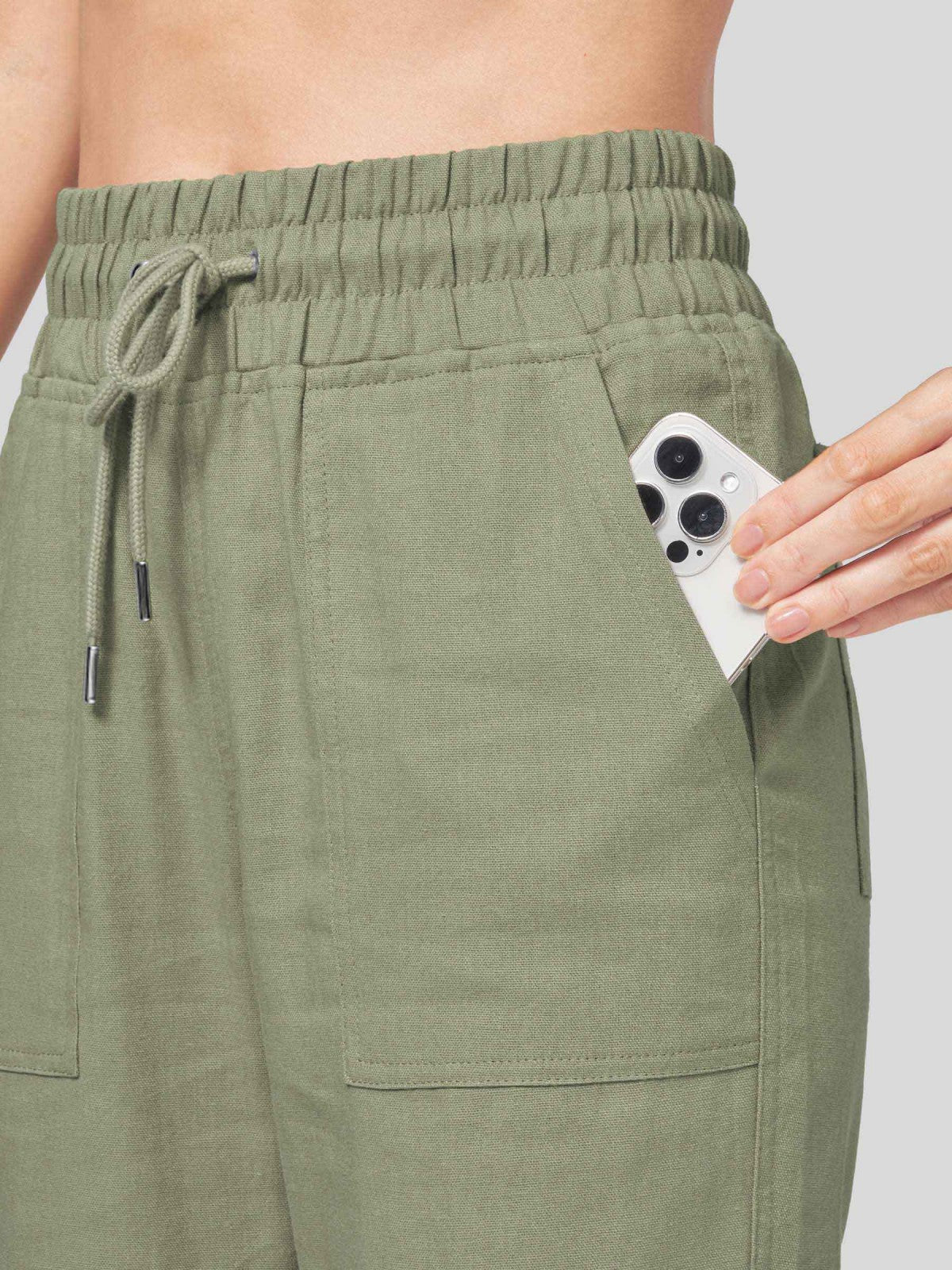 Women's Cotton Linen Easy Wide-Leg Pants - Image 81