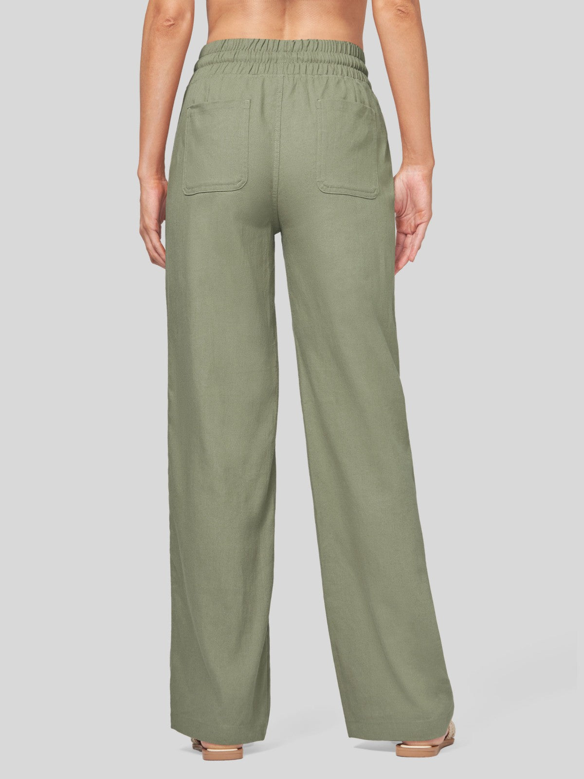 Women's Cotton Linen Easy Wide-Leg Pants - Image 80