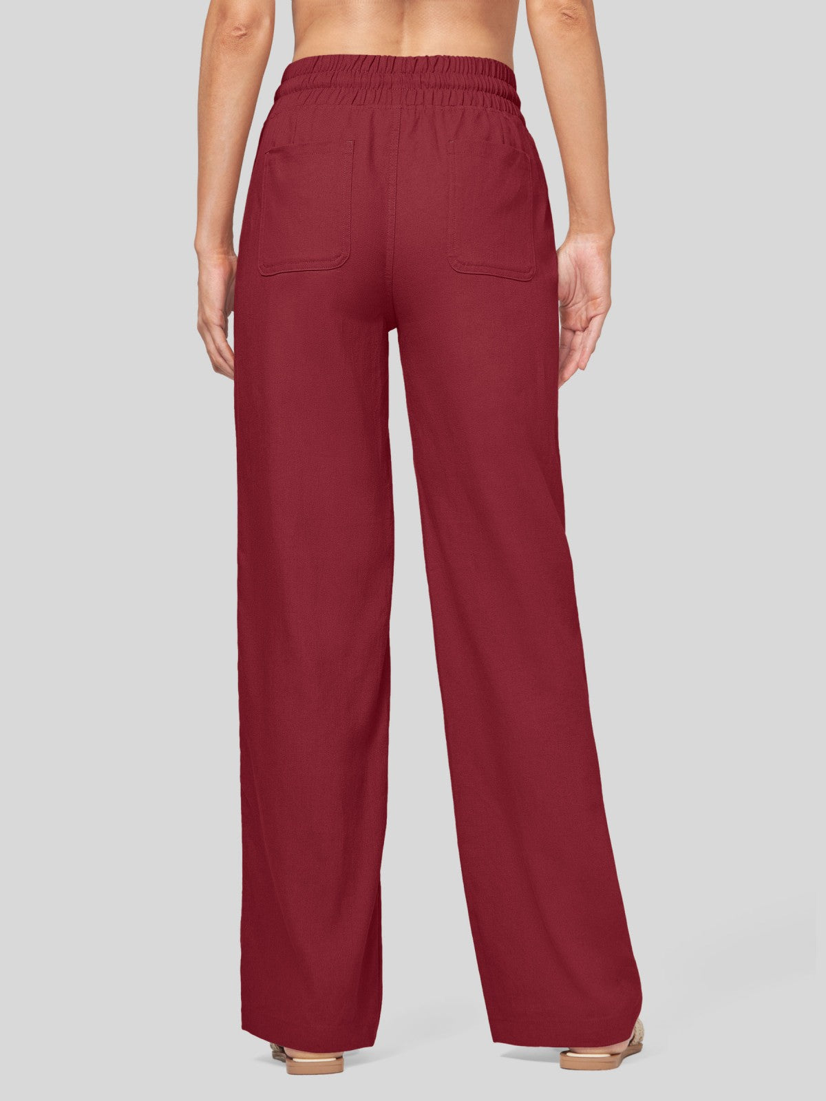 Women's Cotton Linen Easy Wide-Leg Pants - Image 86