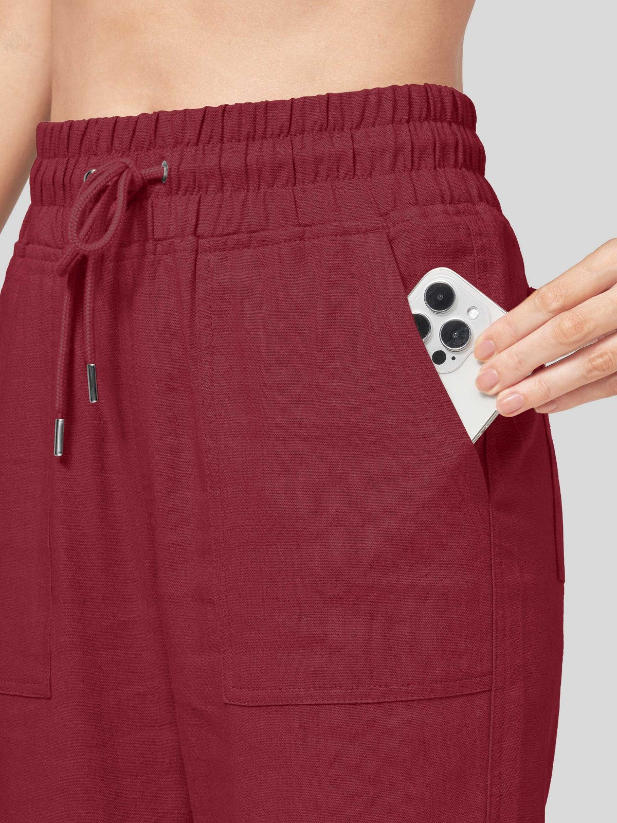 Women's Cotton Linen Easy Wide-Leg Pants - Image 87