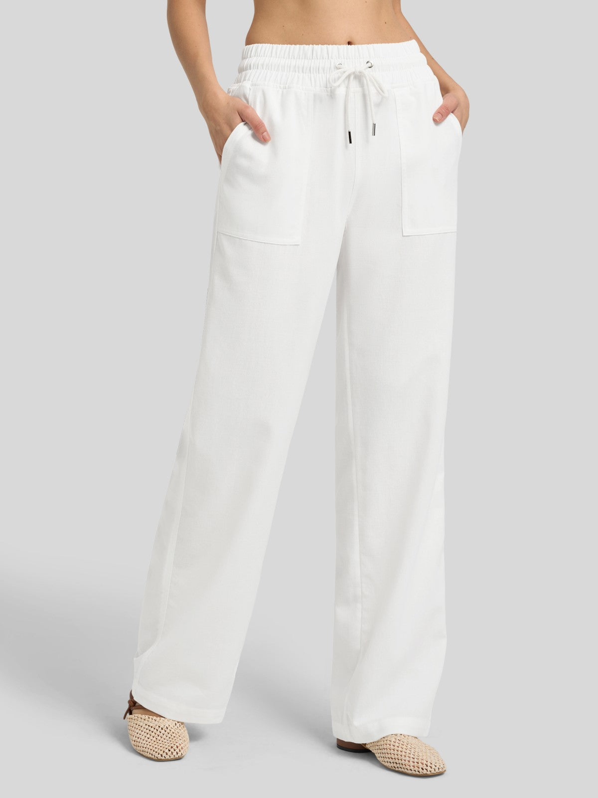 Women's Cotton Linen Easy Wide-Leg Pants - Image 91