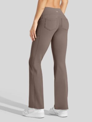 Women's Fleece Crossover Flared Leggings