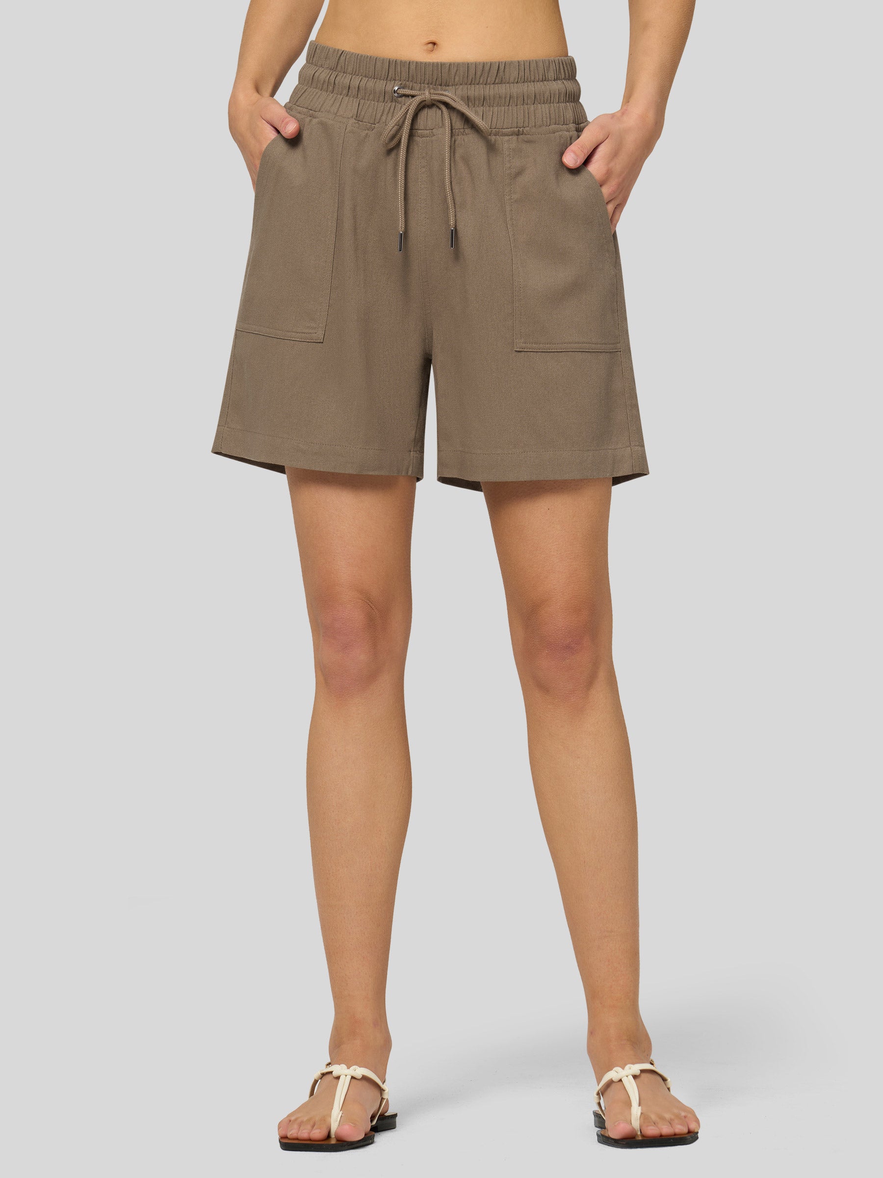 Women's Cotton Linen Easy Bermuda Shorts 5 Inch - Image 25