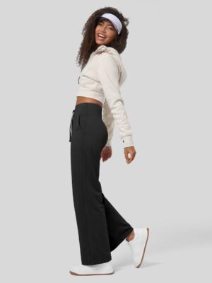 Women's Fleece Lined Wide-leg Pants