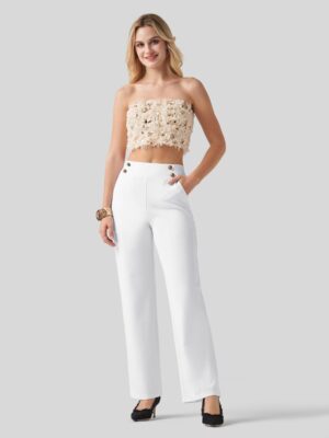 Women's Smooth Wide Leg Yoga Dress Pants