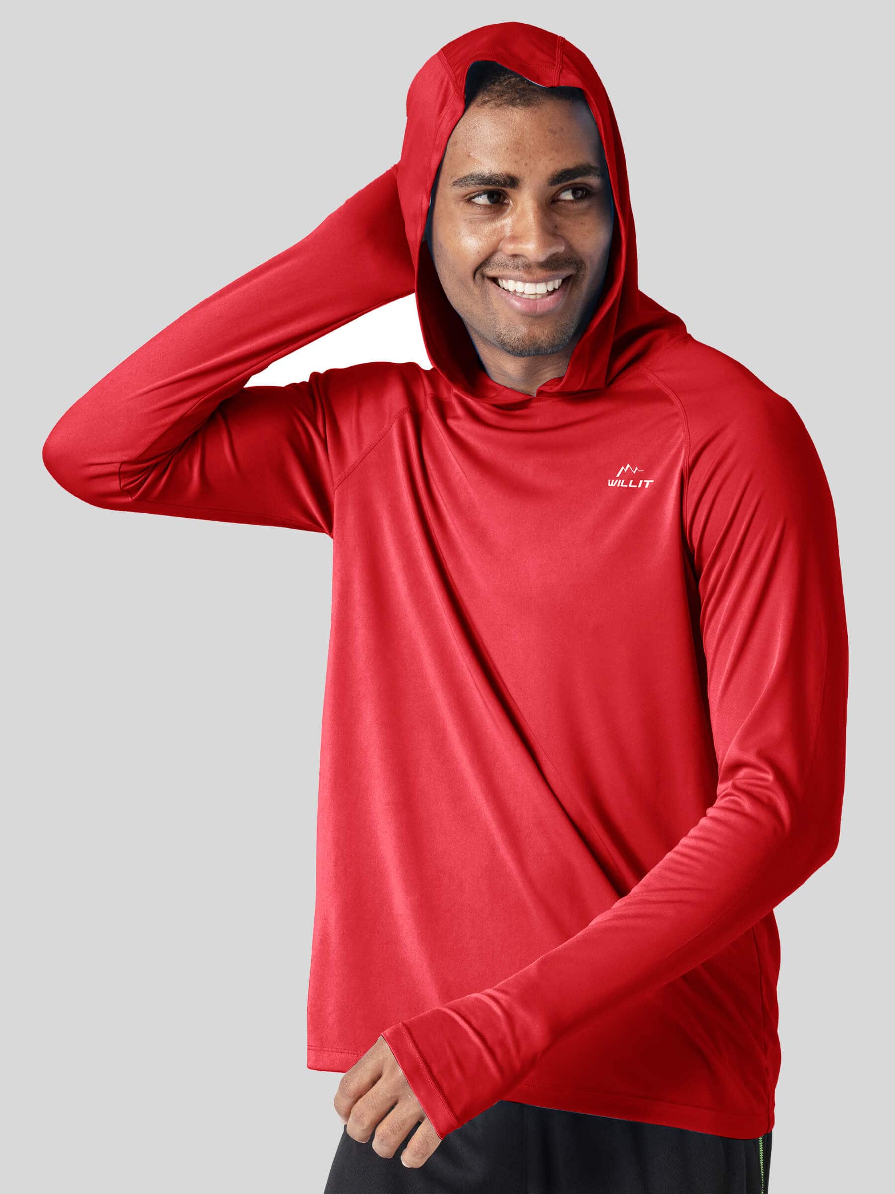 Men's Sun Protection Long Sleeve Shirts with Hood - Image 52
