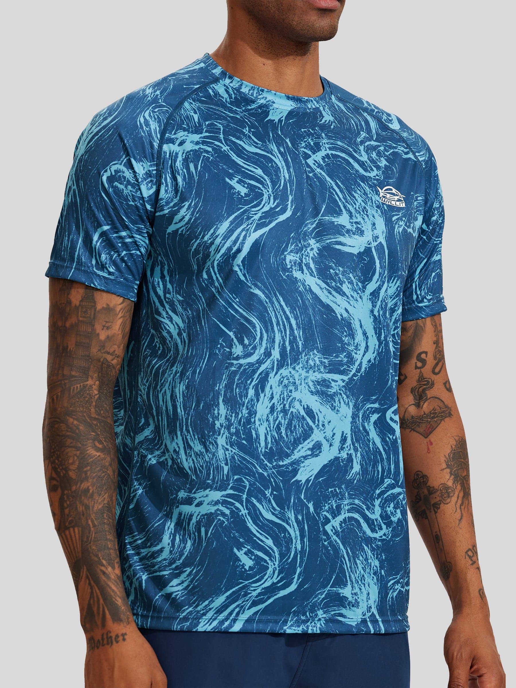 Men's Sun Protection Crew Neck T-Shirt - Image 60