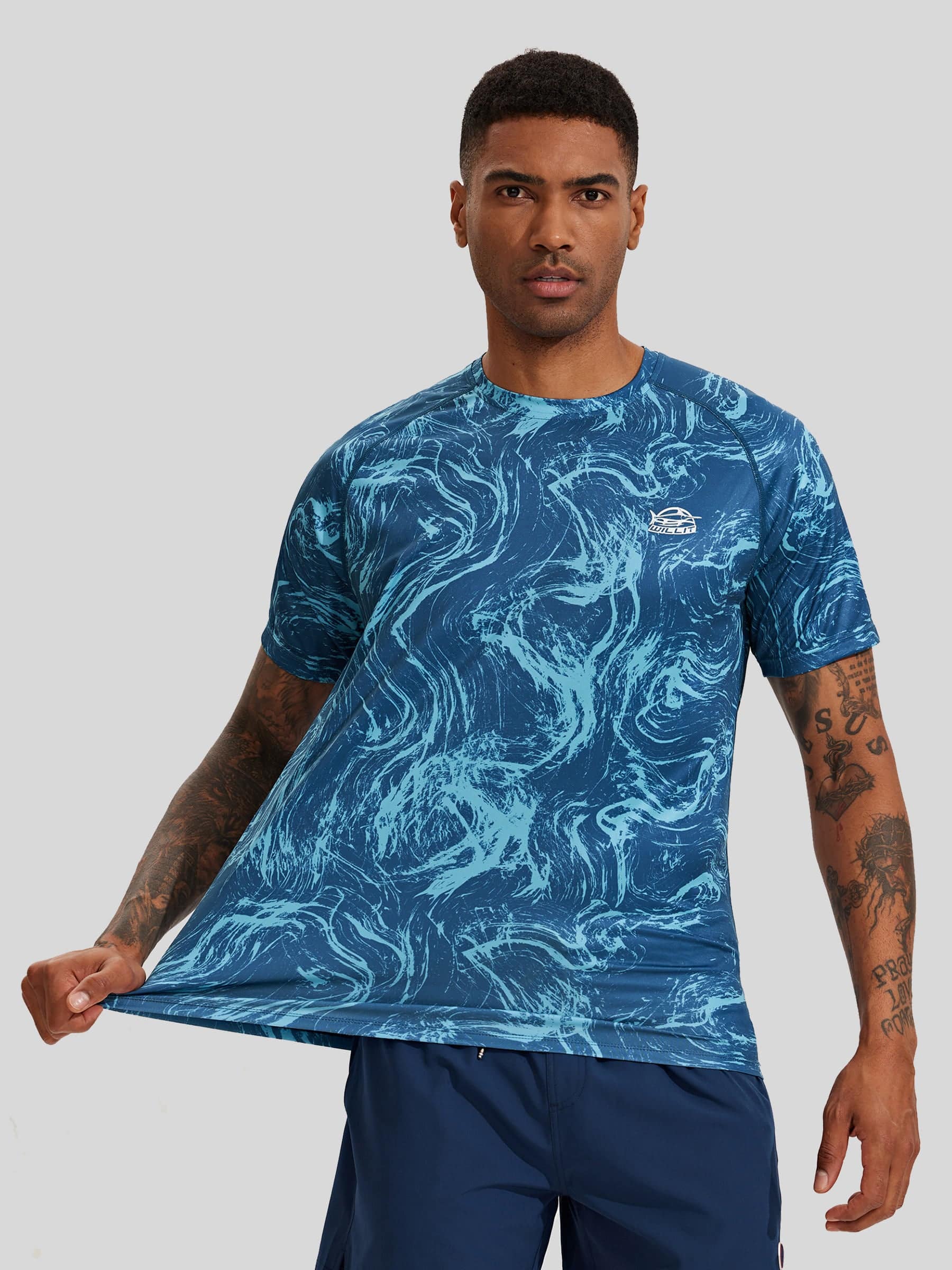 Men's Sun Protection Crew Neck T-Shirt - Image 61