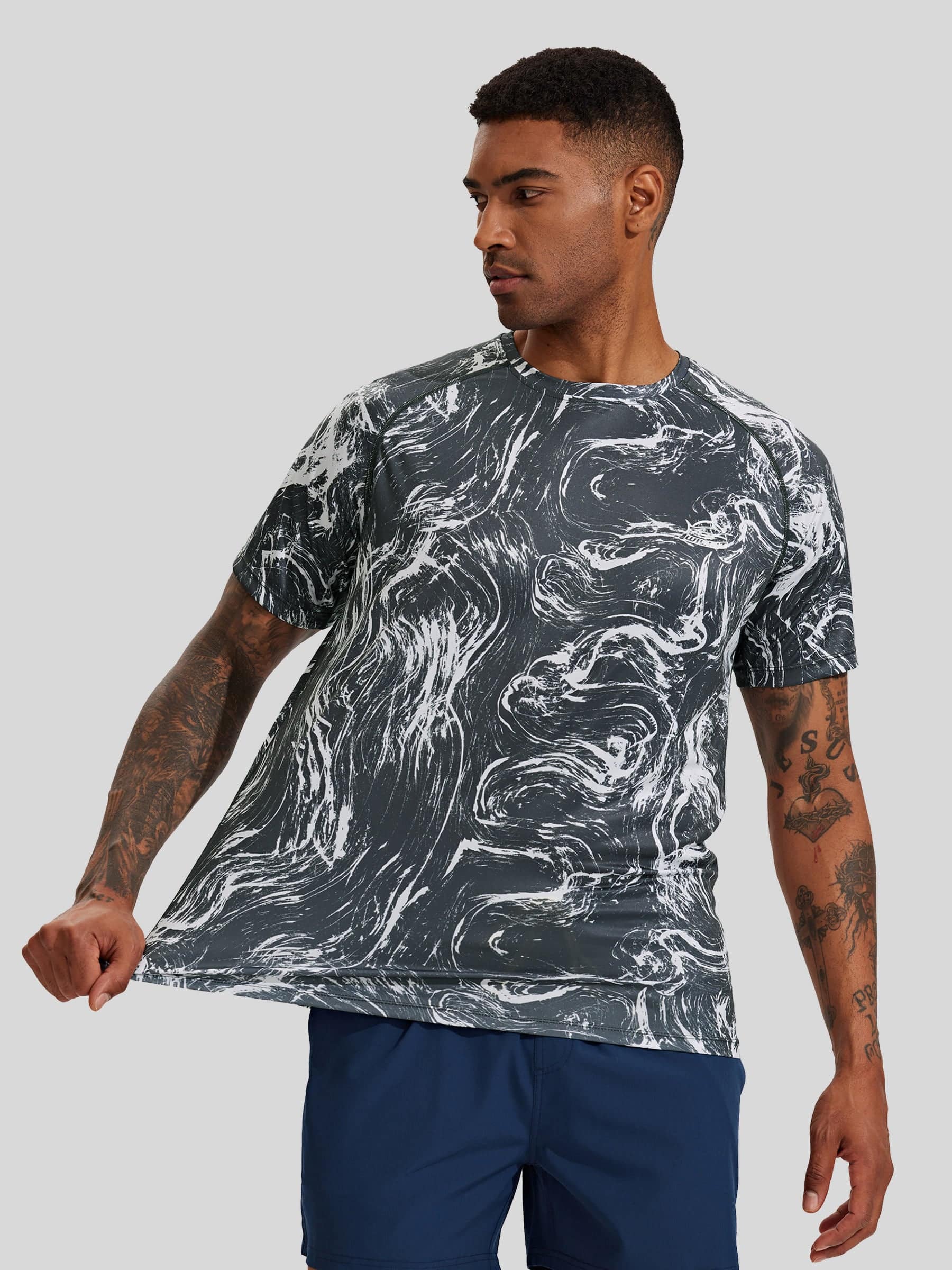 Men's Sun Protection Crew Neck T-Shirt - Image 65