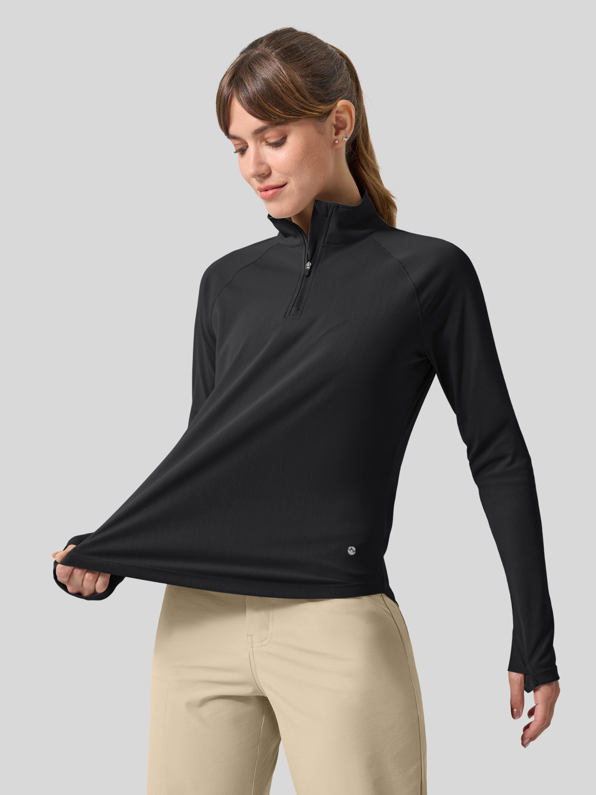 Women's Aero Sun Long Sleeve Zip Polo Shirt UPF 50+ - Image 16
