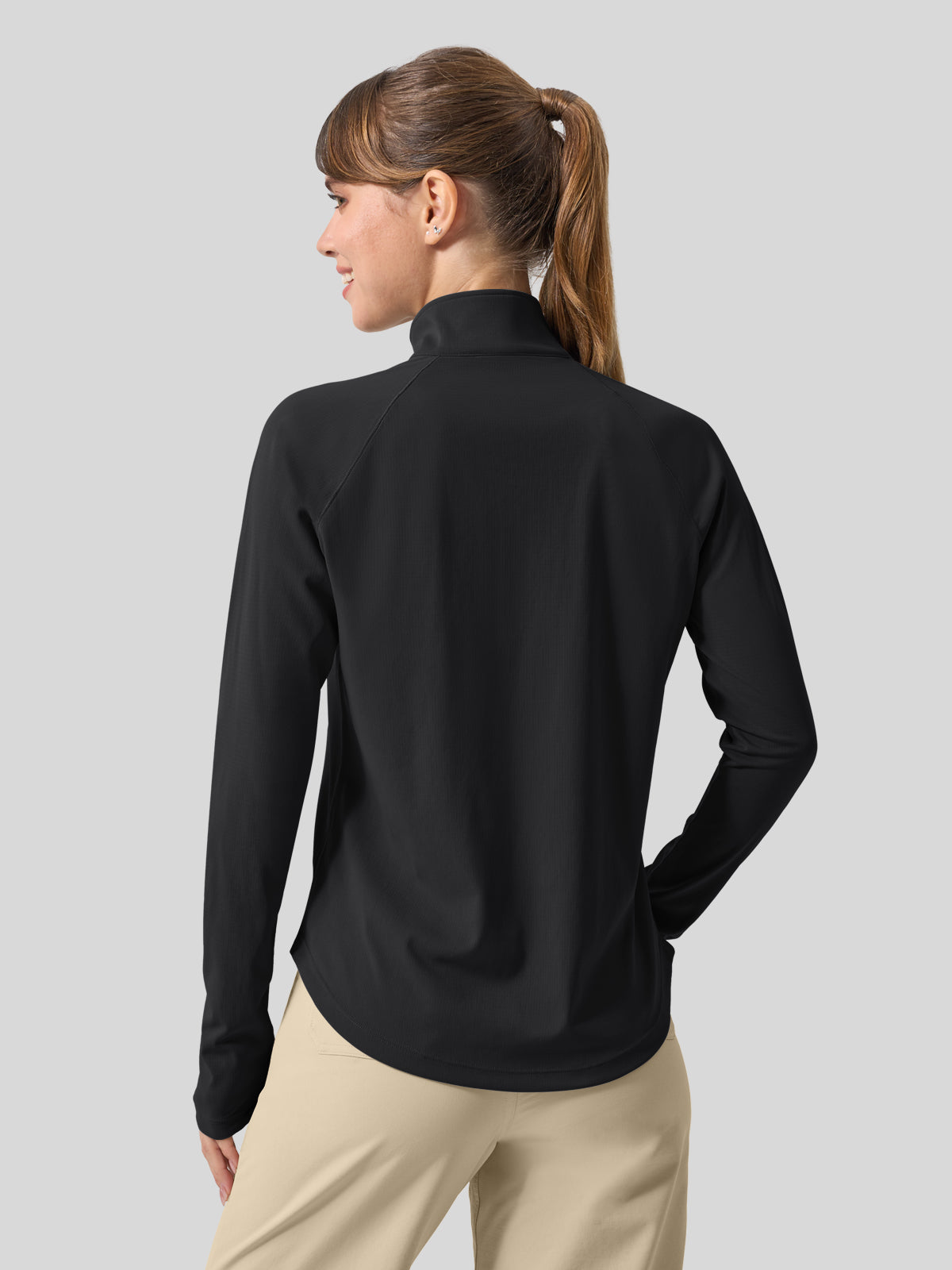 Women's Aero Sun Long Sleeve Zip Polo Shirt UPF 50+ - Image 18