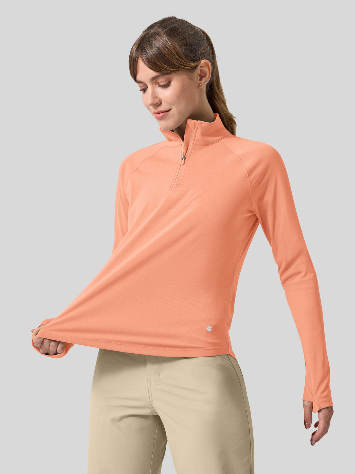 Women's Aero Sun Long Sleeve Zip Polo Shirt UPF 50+ - Image 24