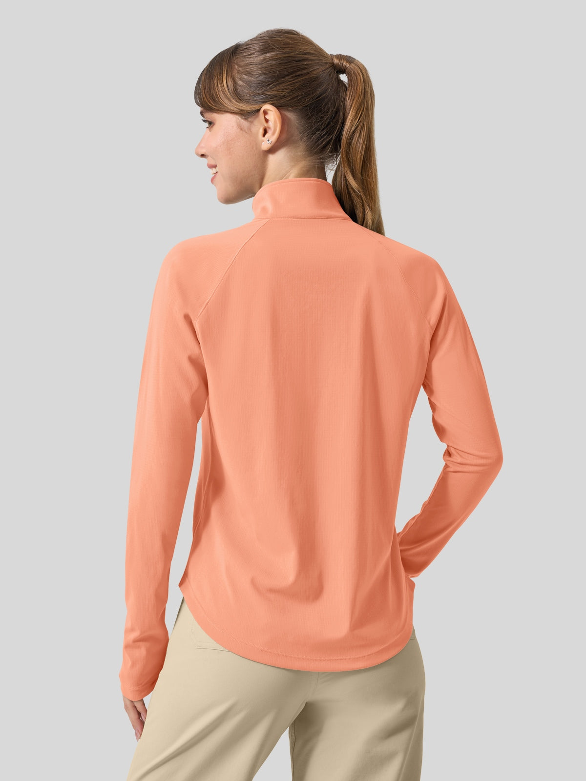 Women's Aero Sun Long Sleeve Zip Polo Shirt UPF 50+ - Image 26