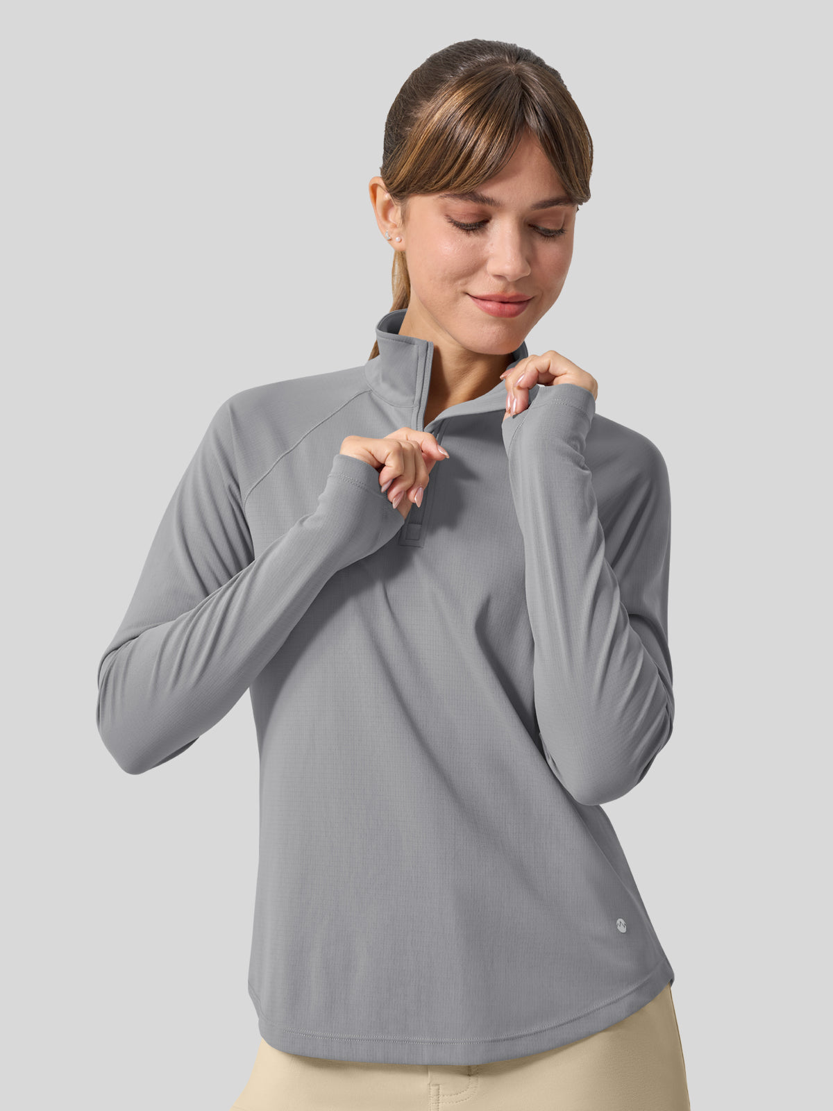 Women's Aero Sun Long Sleeve Zip Polo Shirt UPF 50+ - Image 28