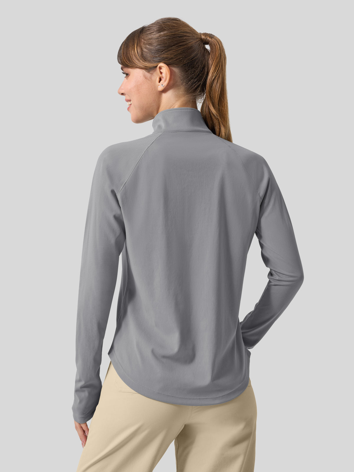 Women's Aero Sun Long Sleeve Zip Polo Shirt UPF 50+ - Image 30