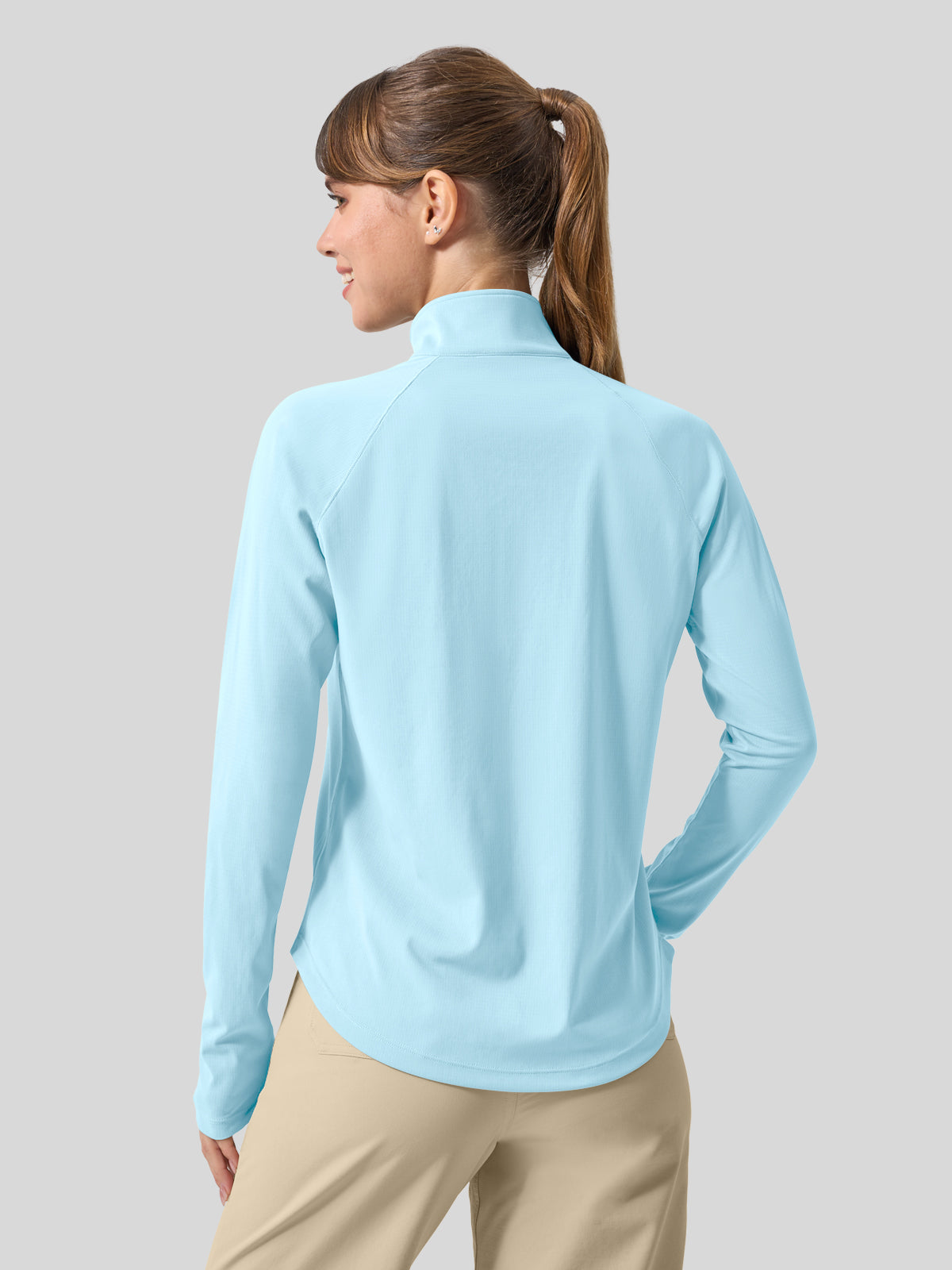 Women's Aero Sun Long Sleeve Zip Polo Shirt UPF 50+ - Image 34