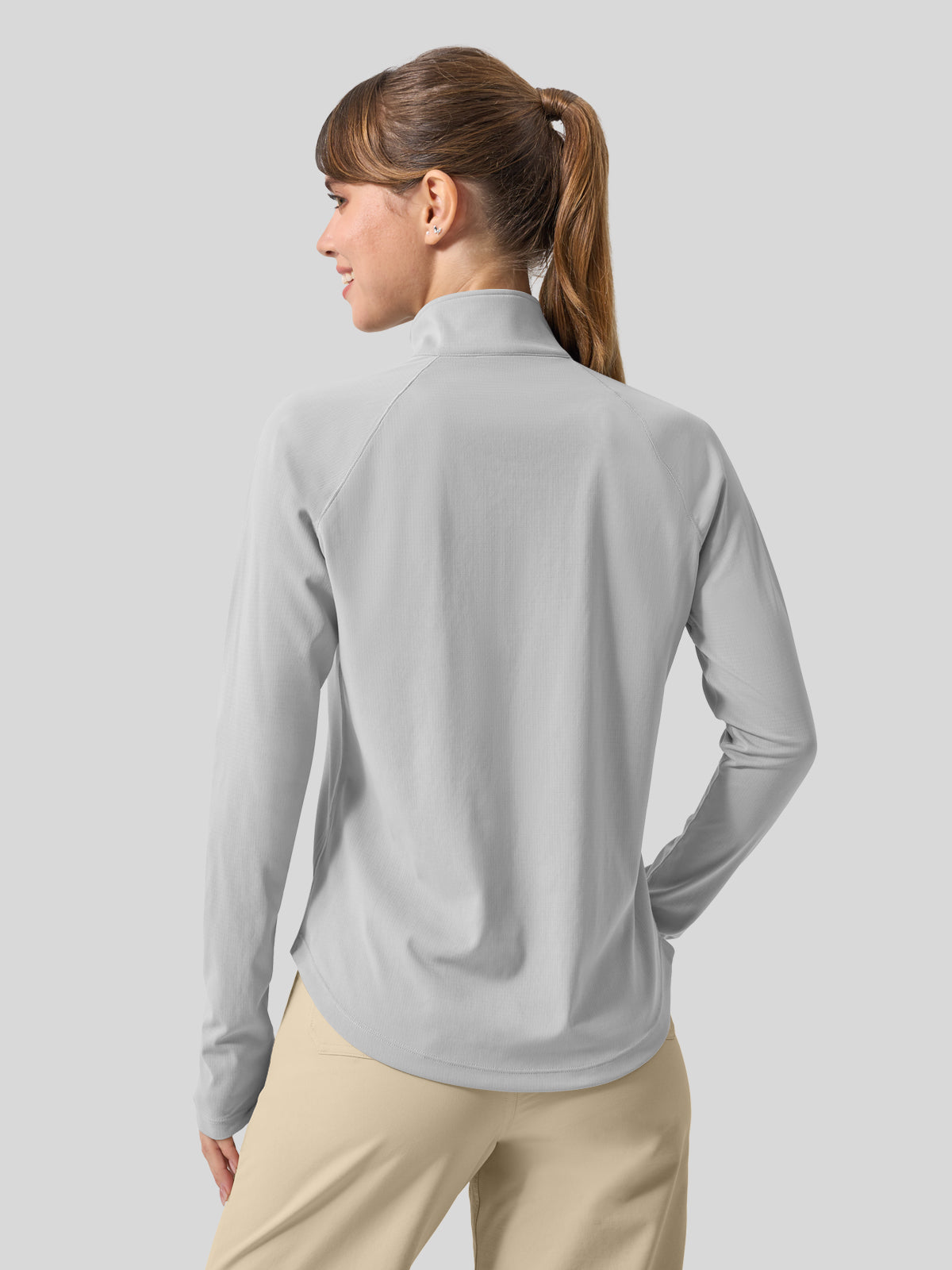 Women's Aero Sun Long Sleeve Zip Polo Shirt UPF 50+ - Image 10