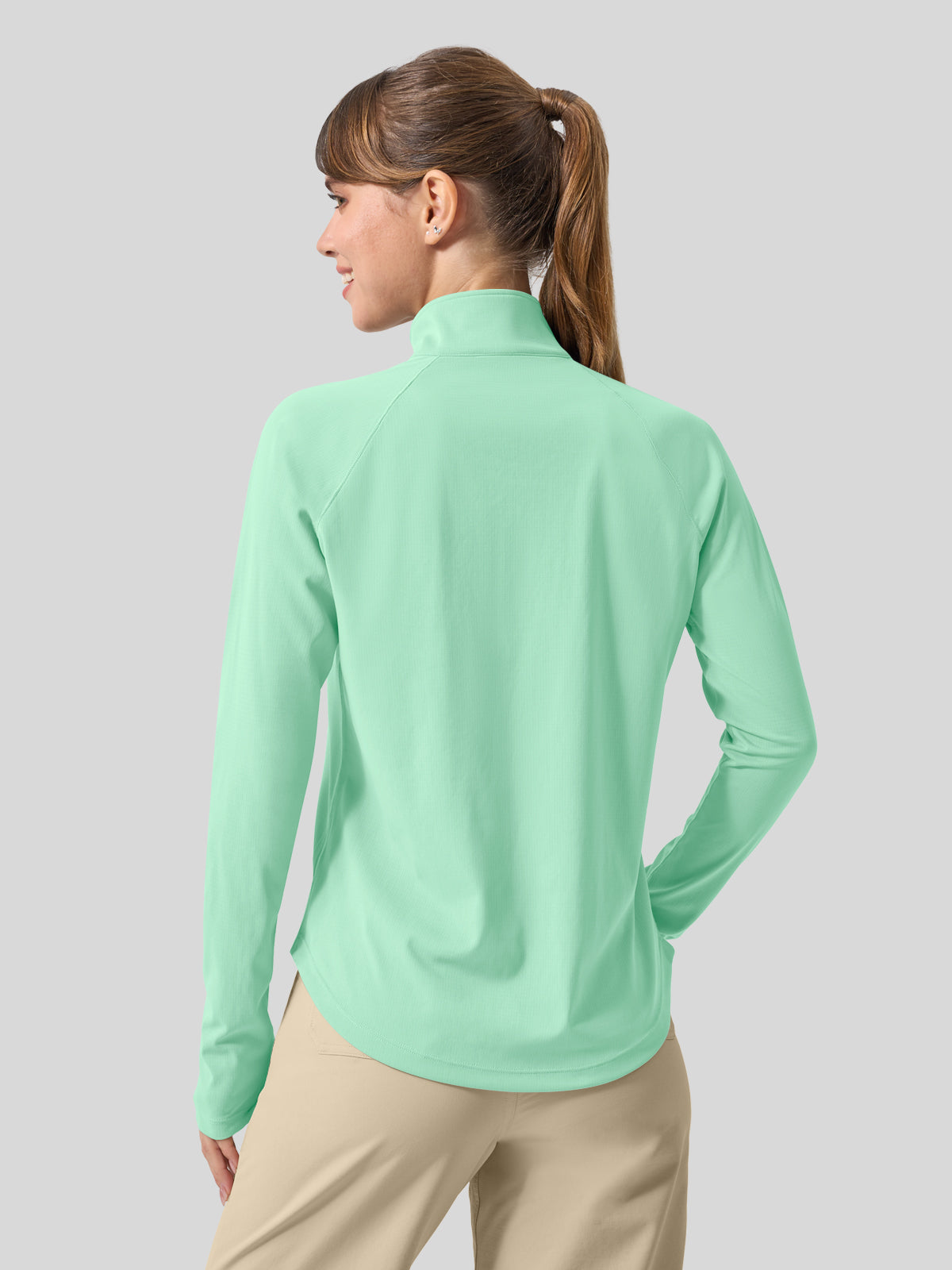 Women's Aero Sun Long Sleeve Zip Polo Shirt UPF 50+ - Image 39