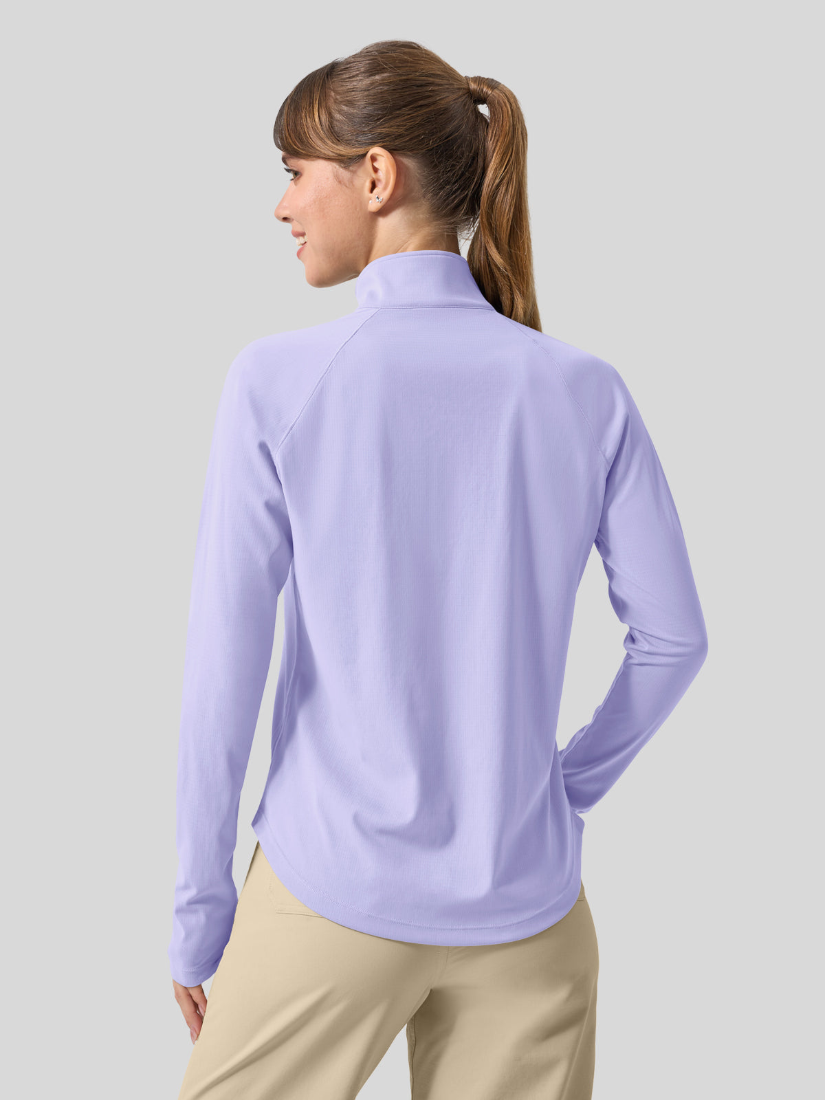 Women's Aero Sun Long Sleeve Zip Polo Shirt UPF 50+ - Image 3