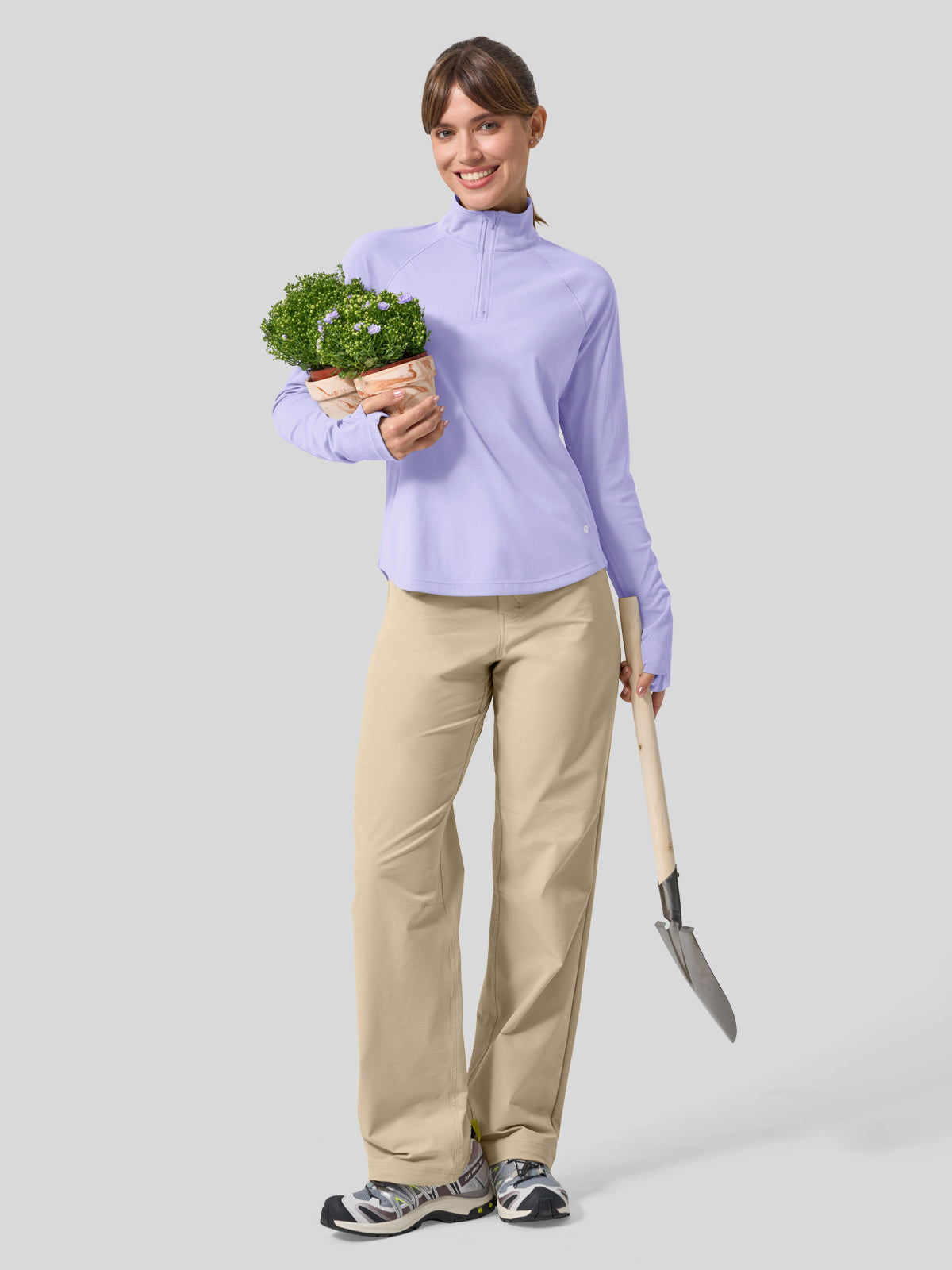 Women's Aero Sun Long Sleeve Zip Polo Shirt UPF 50+ - Image 4