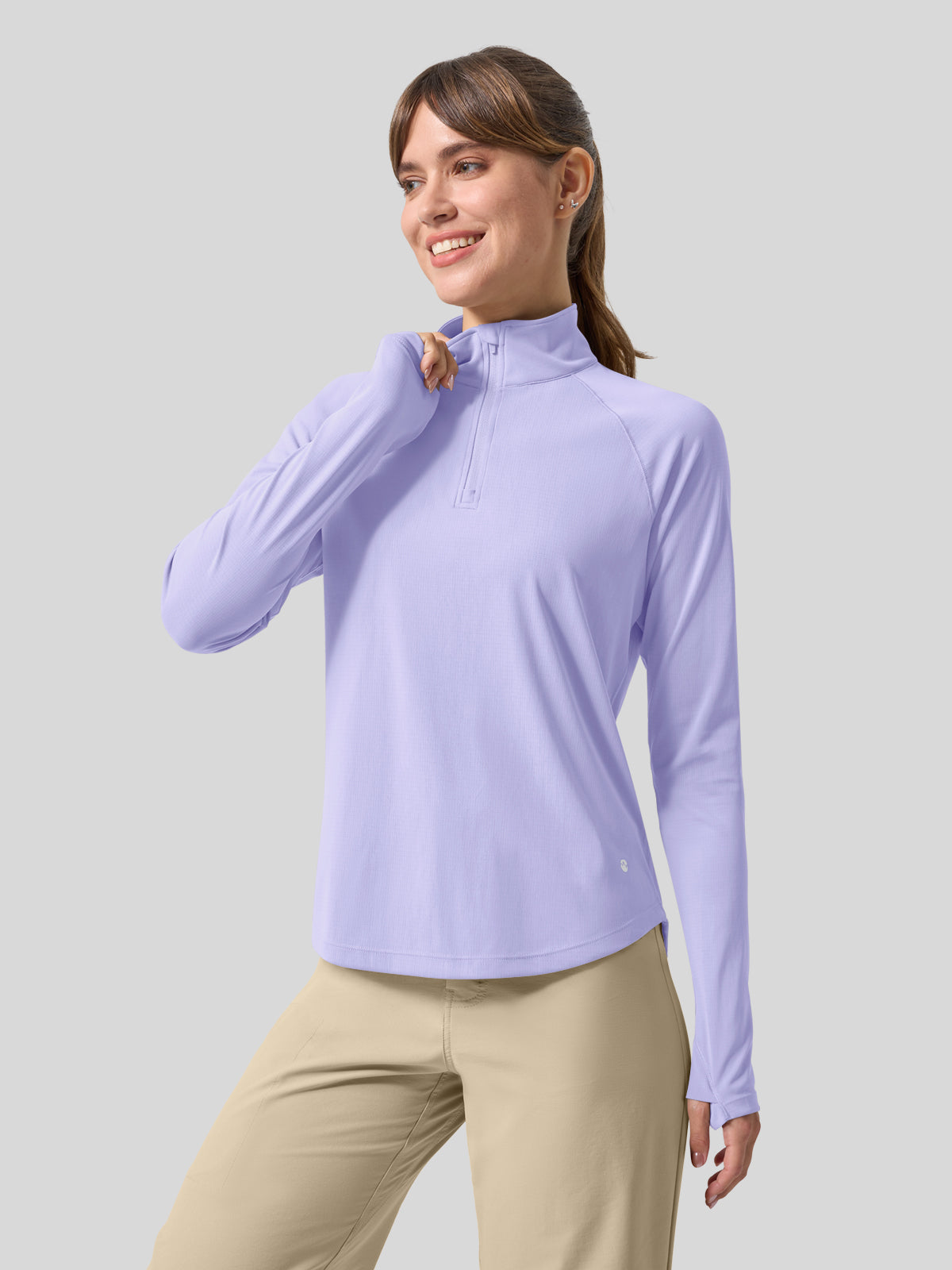 Women's Aero Sun Long Sleeve Zip Polo Shirt UPF 50+