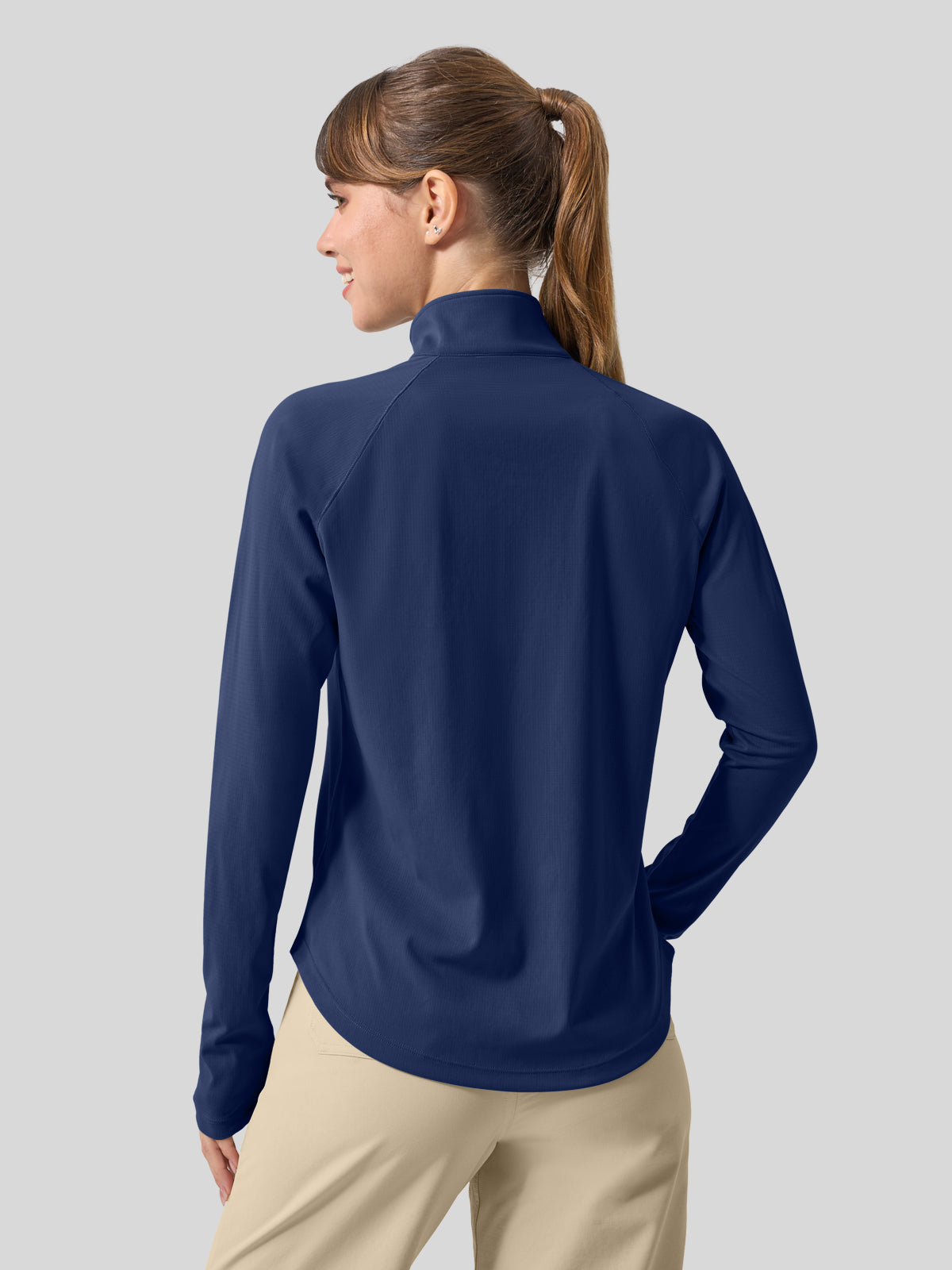 Women's Aero Sun Long Sleeve Zip Polo Shirt UPF 50+ - Image 14