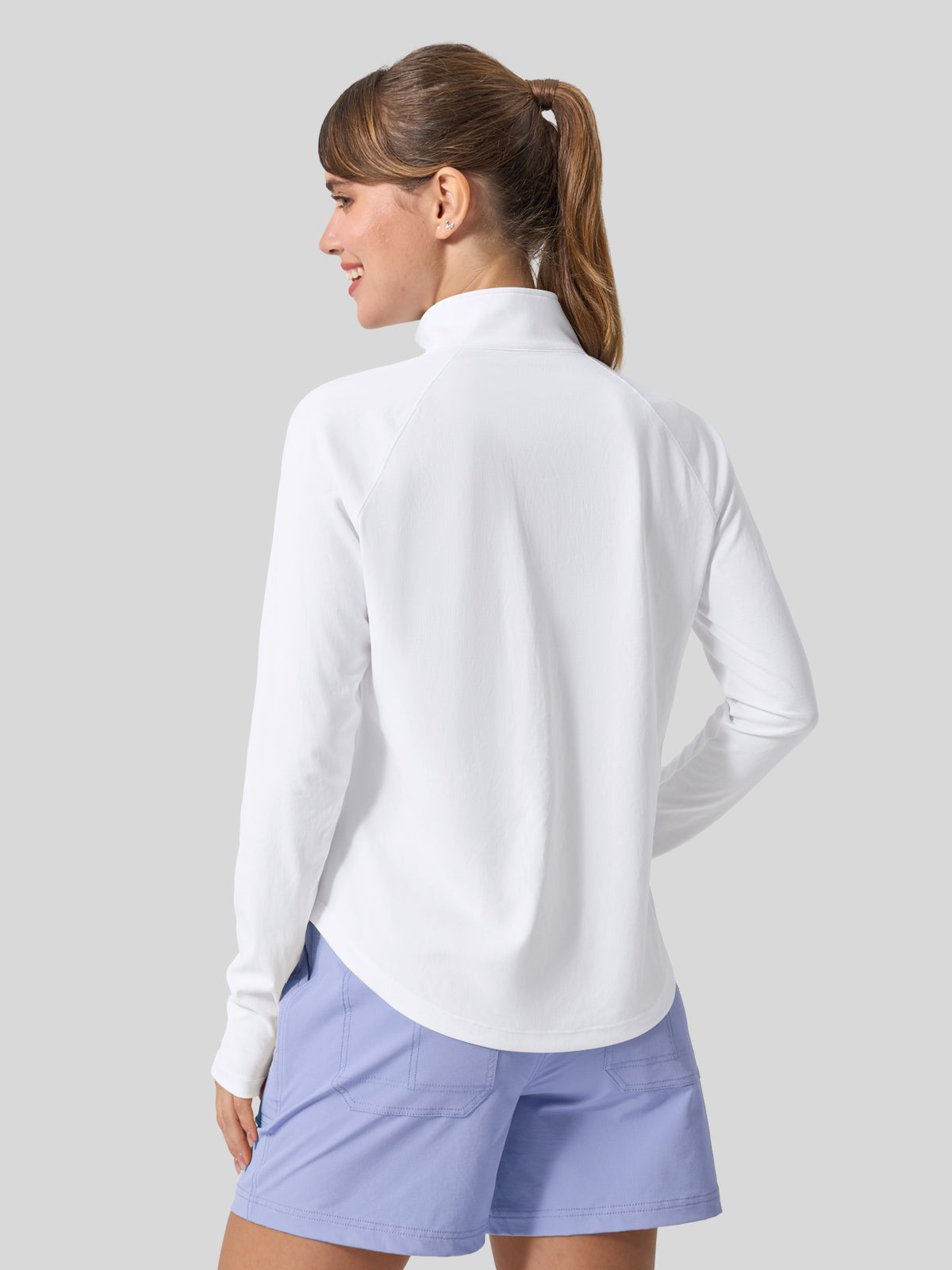 Women's Aero Sun Long Sleeve Zip Polo Shirt UPF 50+ - Image 7