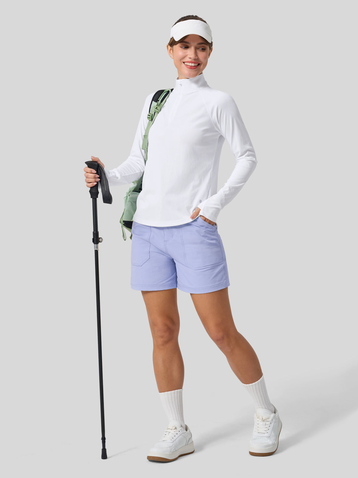 Women's Aero Sun Long Sleeve Zip Polo Shirt UPF 50+ - Image 8